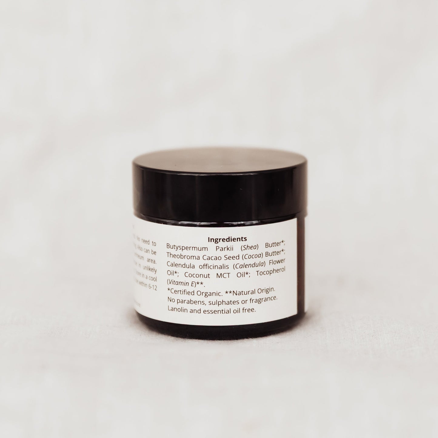 Jar with a label on a white background