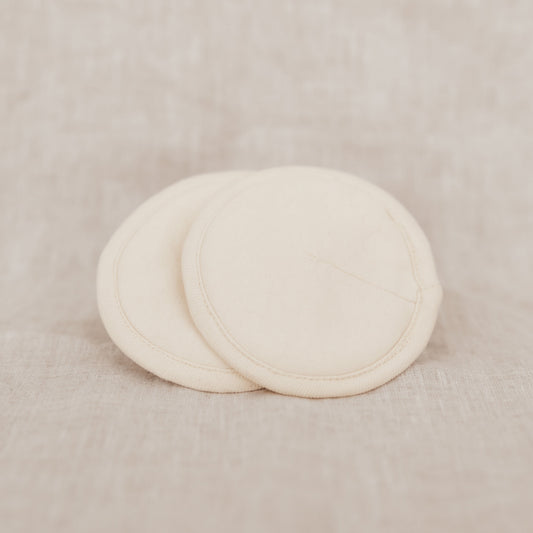 Labour & Love Organic Cotton and Wool Breast Pads — reusable, absorbent nursing pads for breastfeeding