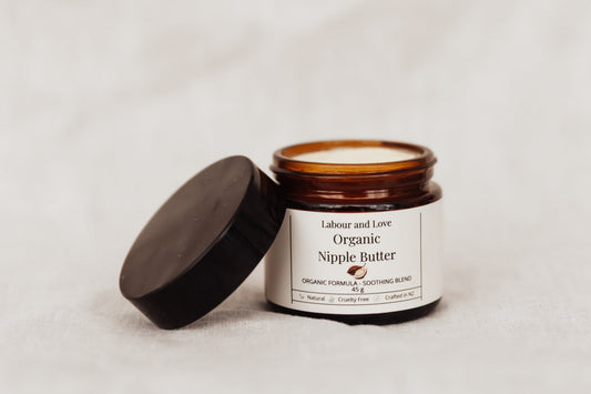 Labour & Love Organic Nipple Butter — natural lanolin-free balm to soothe sore nipples while breastfeeding