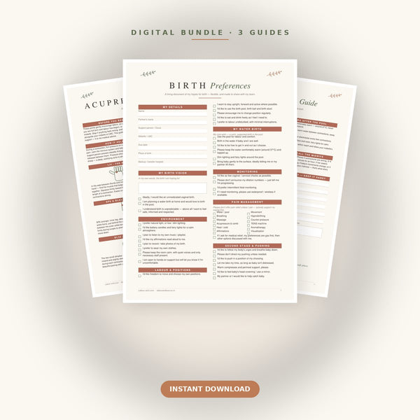 The Water Birth Prep Pack | Digital Bundle