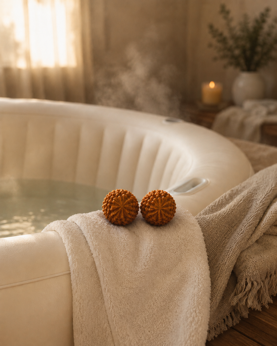 Labour & Love birth acupressure orbs — natural drug-free pain relief balls to squeeze and roll through contractions in labour