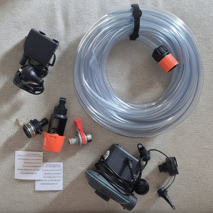 Collection of water birth kit components by Labour and Love