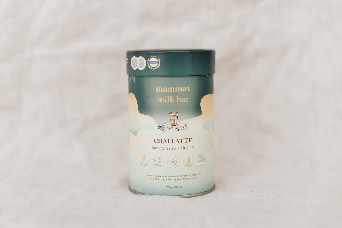 Mamma's Milk Bar Chai Latte lactation drink blend from Labour and Love