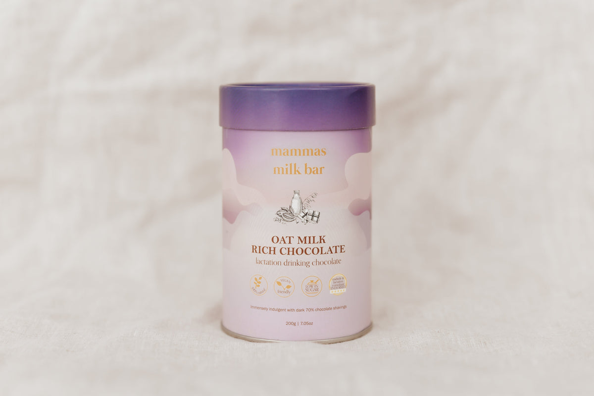 Mamma's Milk Bar Oat Milk Chocolate lactation drink blend from Labour and Love